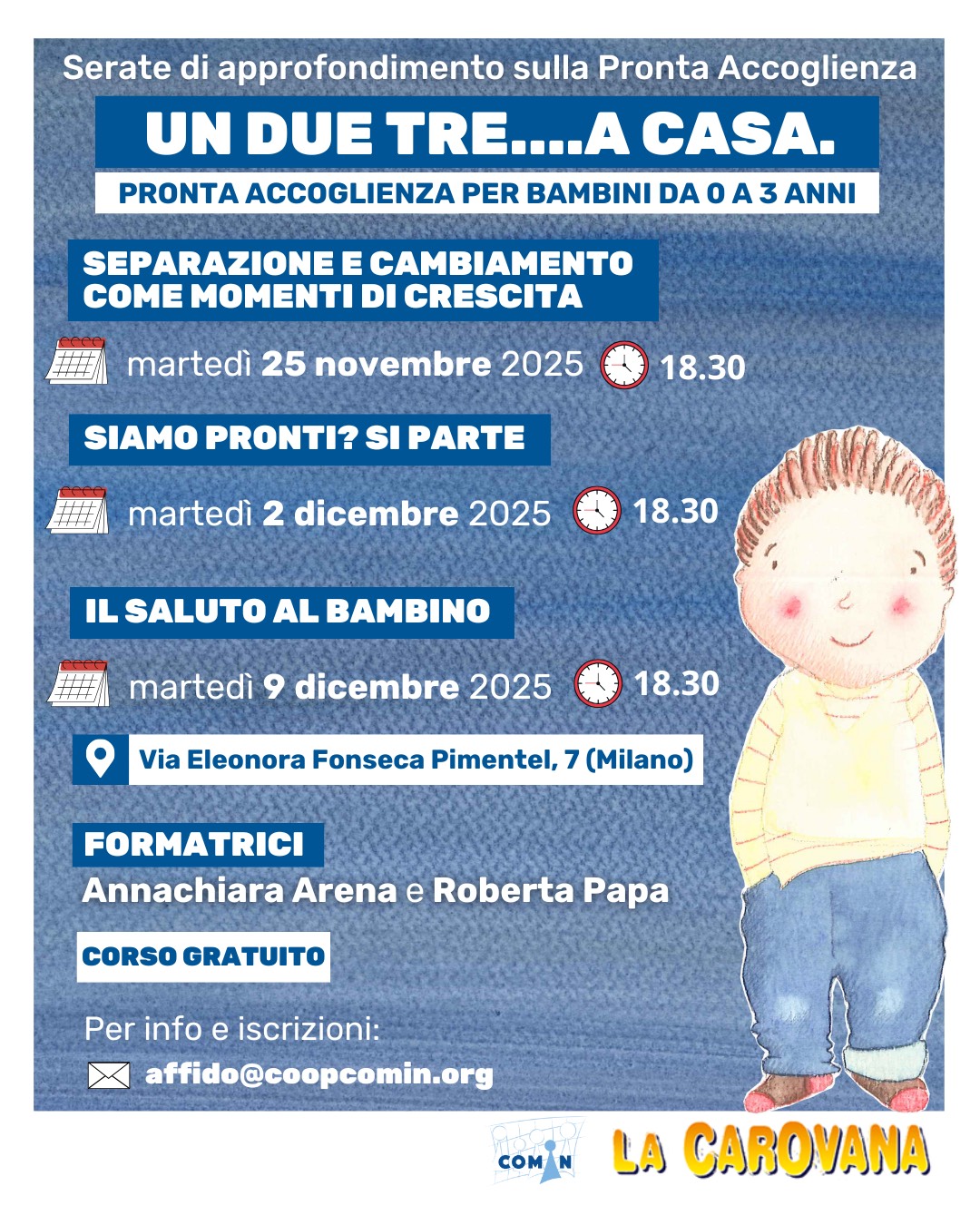 Un due, tre, a casa formazione affido dicembre 2025